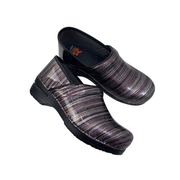 Dansko XP 2.0 Womens Professional Clogs Size 40 Multicolor Striped - Picture 13 of 15